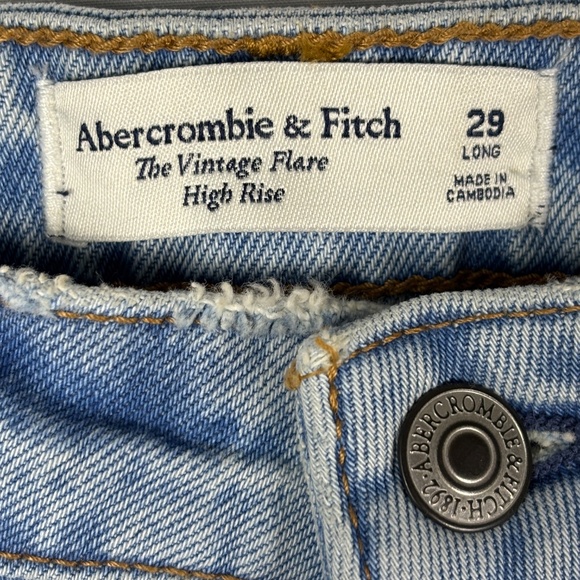 Abercrombie & Fitch Women Vintage Flare High Rise Jeans Curve Love Sz 29 Long - Picture 8 of 13